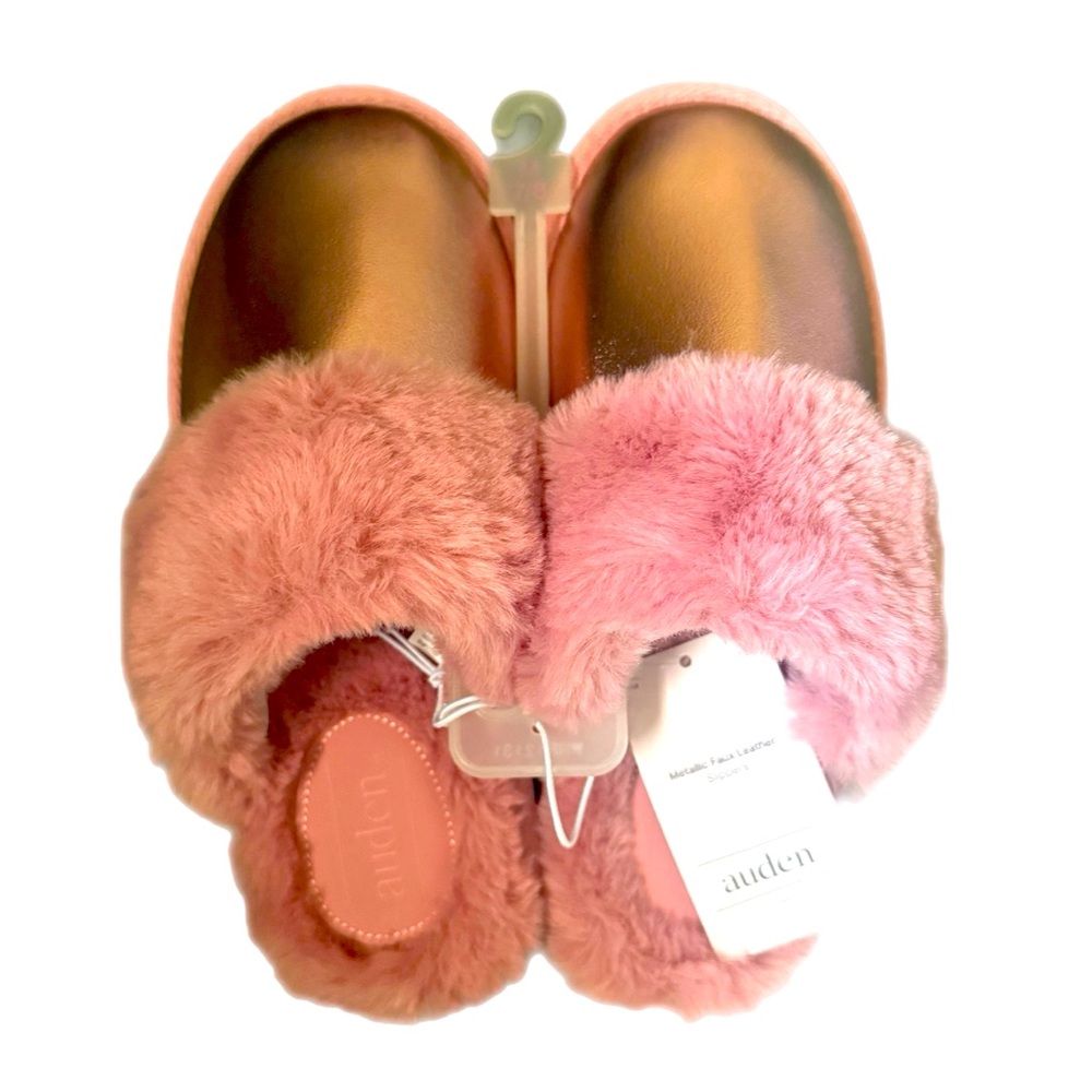 Auden Blush Faux Fur Slippers